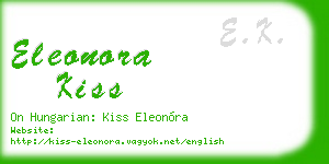 eleonora kiss business card